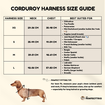 Corduroy Dog Harness