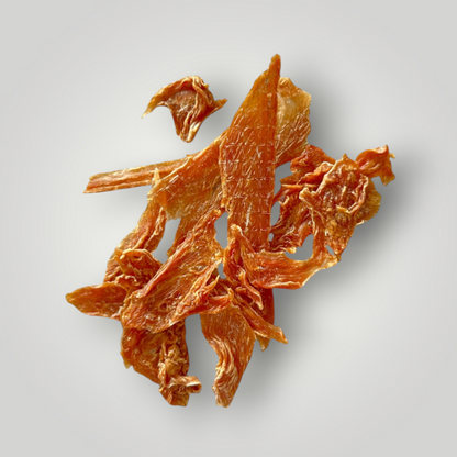 Treat Treat turkey jerky dog treats, showing dried turkey strips ideal for dogs, natural and protein-rich dog snack