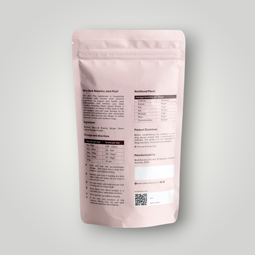 Bark Botanica Joint Plus pet wellness supplement with soft chews for joint support in dogs and cats.