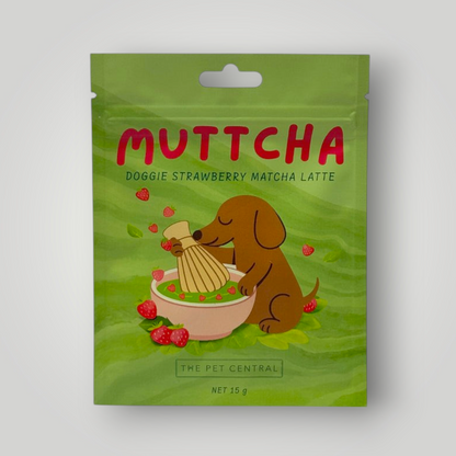Doggie Strawberry Matcha Latte pet enrichment toy from The Pet Central, featuring colorful strawberry and matcha-themed design.